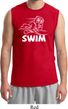Mens White Penguin Power Swim Muscle Shirt