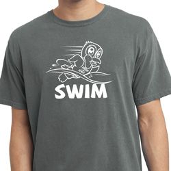 Mens White Penguin Power Swim Pigment Dyed Shirt