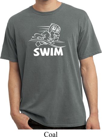Mens White Penguin Power Swim Pigment Dyed Shirt