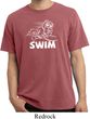 Mens White Penguin Power Swim Pigment Dyed Shirt