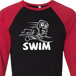 Mens White Penguin Power Swim Raglan Shirt