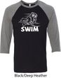 Mens White Penguin Power Swim Raglan Shirt