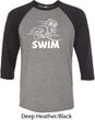 Mens White Penguin Power Swim Raglan Shirt