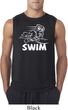 Mens White Penguin Power Swim Sleeveless Shirt