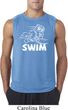 Mens White Penguin Power Swim Sleeveless Shirt