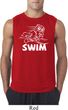 Mens White Penguin Power Swim Sleeveless Shirt