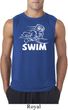 Mens White Penguin Power Swim Sleeveless Shirt