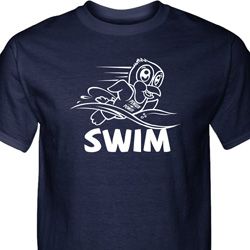 Mens White Penguin Power Swim Tall T-Shirt