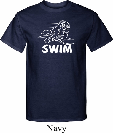 Mens White Penguin Power Swim Tall T-Shirt