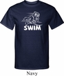 Mens White Penguin Power Swim Tall T-Shirt