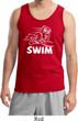 Mens White Penguin Power Swim Tank Top