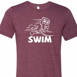 Mens White Penguin Power Swim Tri Blend Tee