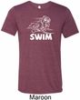 Mens White Penguin Power Swim Tri Blend Tee