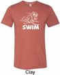 Mens White Penguin Power Swim Tri Blend Tee