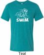 Mens White Penguin Power Swim Tri Blend Tee