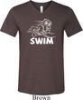 Mens White Penguin Power Swim Tri Blend V-neck
