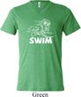Mens White Penguin Power Swim Tri Blend V-neck