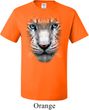 Mens White Tiger Shirt Big White Tiger Face Tall Tee T-Shirt