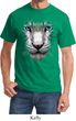 Mens White Tiger Shirt Big White Tiger Face Tee T-Shirt