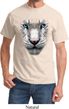 Mens White Tiger Shirt Big White Tiger Face Tee T-Shirt