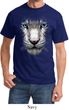Mens White Tiger Shirt Big White Tiger Face Tee T-Shirt