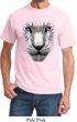 Mens White Tiger Shirt Big White Tiger Face Tee T-Shirt