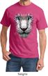 Mens White Tiger Shirt Big White Tiger Face Tee T-Shirt