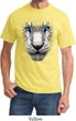Mens White Tiger Shirt Big White Tiger Face Tee T-Shirt