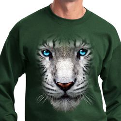 Mens White Tiger Sweatshirt Big White Tiger Face Sweat Shirt Mens White Tiger Sweatshirt Big White Tiger Face Sweat Shirt
