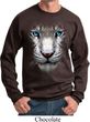 Mens White Tiger Sweatshirt Big White Tiger Face Sweat Shirt