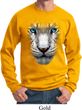 Mens White Tiger Sweatshirt Big White Tiger Face Sweat Shirt