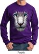 Mens White Tiger Sweatshirt Big White Tiger Face Sweat Shirt