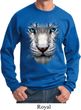 Mens White Tiger Sweatshirt Big White Tiger Face Sweat Shirt