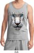 Mens White Tiger Tanktop Big White Tiger Face Tank Top