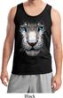 Mens White Tiger Tanktop Big White Tiger Face Tank Top