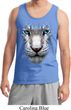 Mens White Tiger Tanktop Big White Tiger Face Tank Top