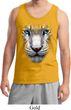 Mens White Tiger Tanktop Big White Tiger Face Tank Top