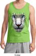Mens White Tiger Tanktop Big White Tiger Face Tank Top