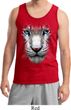 Mens White Tiger Tanktop Big White Tiger Face Tank Top