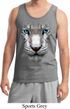 Mens White Tiger Tanktop Big White Tiger Face Tank Top