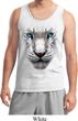 Mens White Tiger Tanktop Big White Tiger Face Tank Top