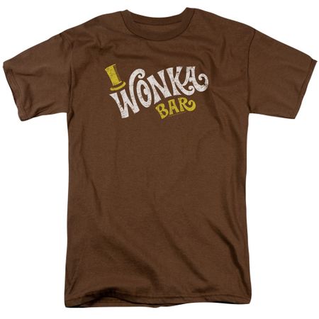 Mens Willy Wonka Movie LOGO T-shirt - Brown