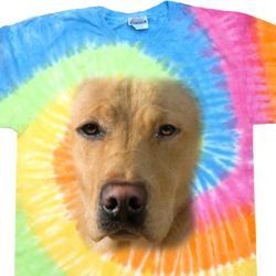 Mens Yellow Lab Shirt Big Yellow Lab Face Eternity Tie Dye T-shirt Mens Yellow Lab Shirt Big Yellow Lab Face Eternity Tie Dye T-shirt