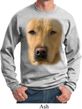 Mens Yellow Lab Sweatshirt Big Yellow Lab Face Sweat Shirt