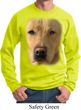Mens Yellow Lab Sweatshirt Big Yellow Lab Face Sweat Shirt