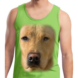 Mens Yellow Lab Tanktop Big Yellow Lab Face Tank Top Mens Yellow Lab Tanktop Big Yellow Lab Face Tank Top