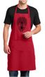 Mens Yoga Apron Black Bodhi Tree Full Length Apron with Pockets