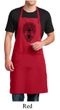 Mens Yoga Apron Black Bodhi Tree Full Length Apron with Pockets