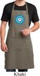 Mens Yoga Apron Blue Vishuddha Full Length Apron with Pockets