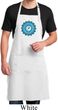 Mens Yoga Apron Blue Vishuddha Full Length Apron with Pockets